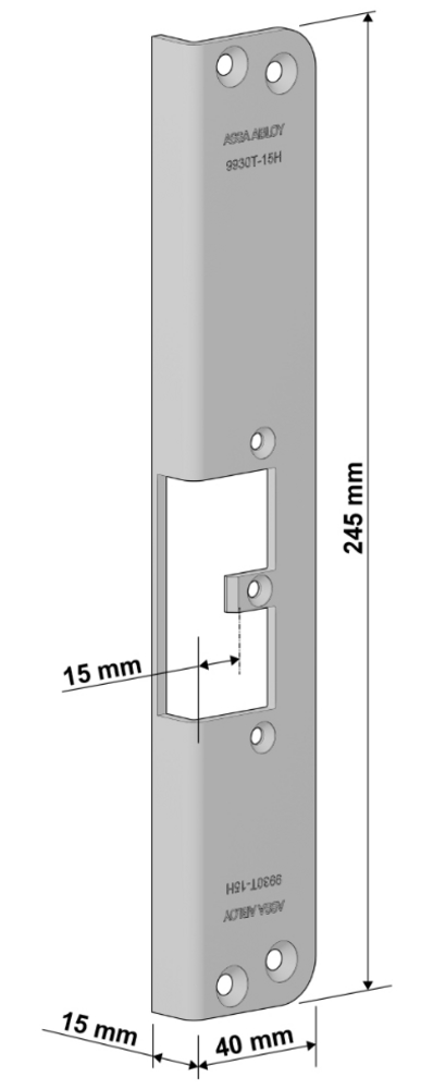 ASSA ABLOY 9931-15 H Flat stolpe   for el. Sluttst. 992M