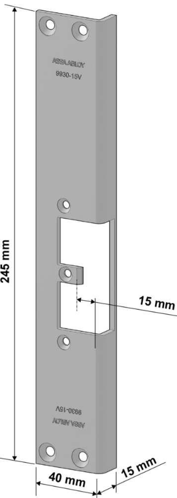 ASSA ABLOY 9930-15 V Vinkel        stolpe for el. Sluttst. 992M (930)