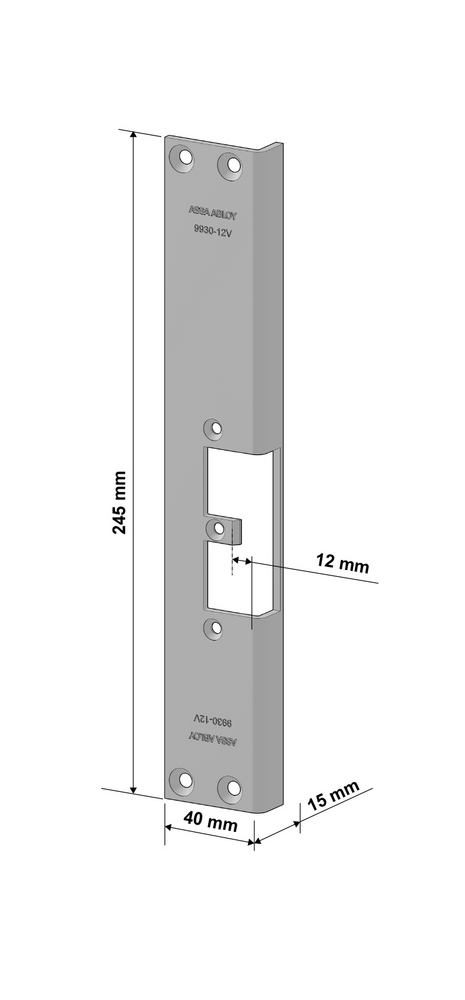 ASSA ABLOY 9930-12 V Vinkel stolpe for. el. Sluttst. 992M