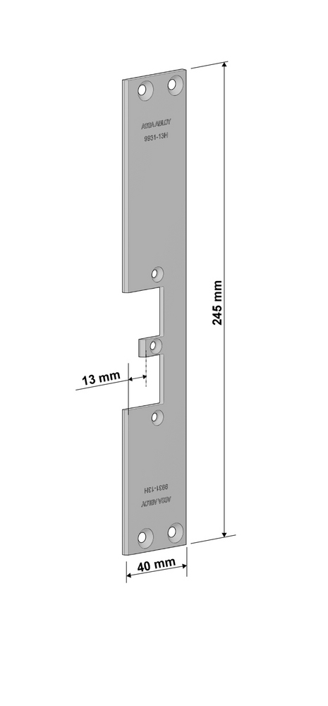 ASSA ABLOY 9931-13 H Flat stolpe   for el. Sluttst. 992M