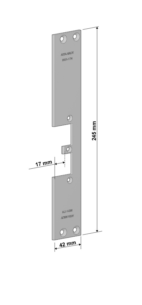 ASSA ABLOY 9931-17 H Flat stolpe   for el. Sluttst. 992M