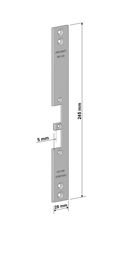 ASSA ABLOY 9931-5 H Flat stolpe    for el. Sluttst. 992M