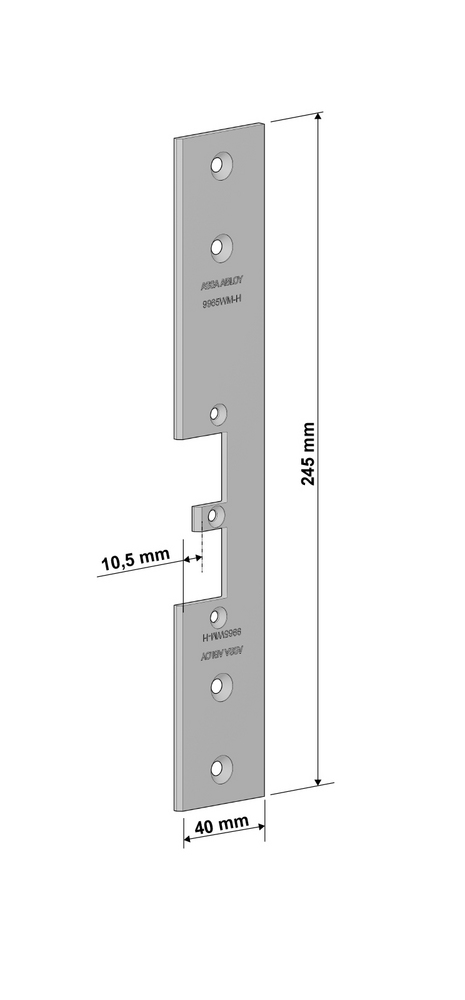 ASSA ABLOY 9965WM H stolpe for el. Sluttst. 992 for WICONA W65 UT