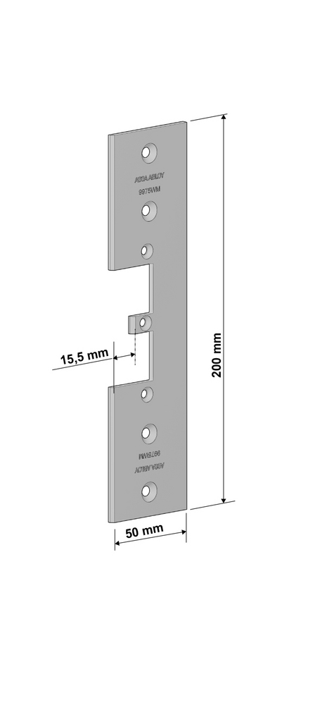 ASSA ABLOY 9975WM H Stolpe for el. Sluttst. 992M for WICONA W75