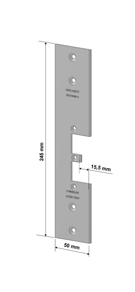 ASSA ABLOY 9975WM V Stolpe for el. Sluttst. 992M for WICONA W75