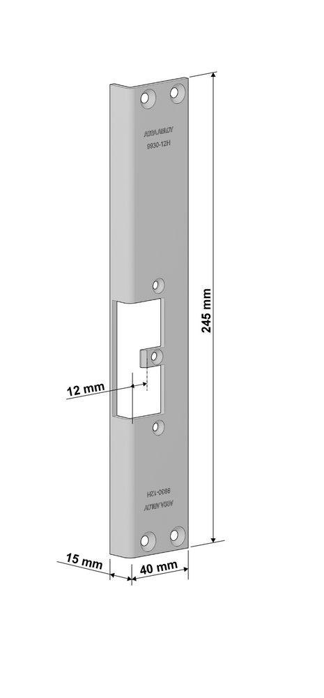 ASSA ABLOY 9930-12 H Vinkel stolpe for el. Sluttst. 992M