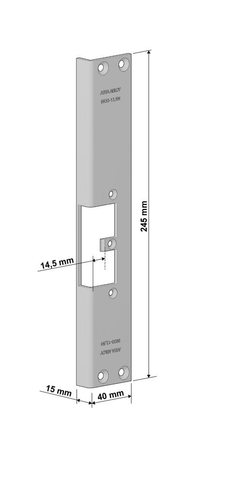 ASSA ABLOY 9930-13,5 H Vinkel      stolpe for el. Sluttst. 992M