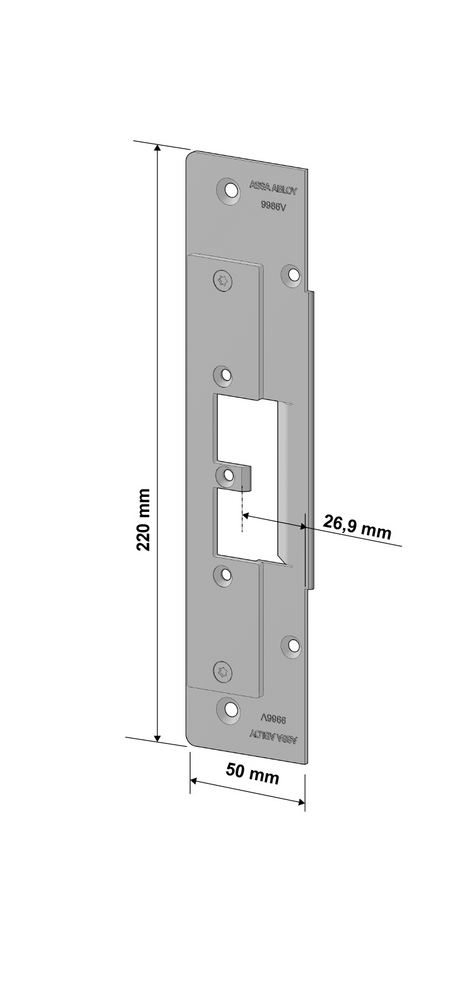 ASSA ABLOY 9986 V Stolpe for el.   Sluttst. 992M for SAPA 2086