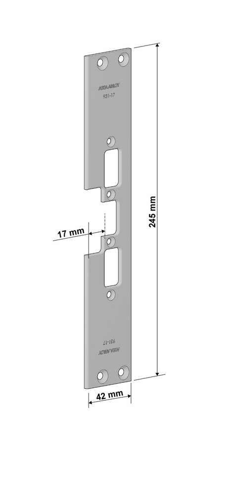 ASSA ABLOY 931-17 Flatstolpe       for el. Sluttst. i 900 serien