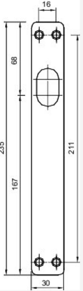 Langskilt SK8679 smal,bare syl.    (par) rst.