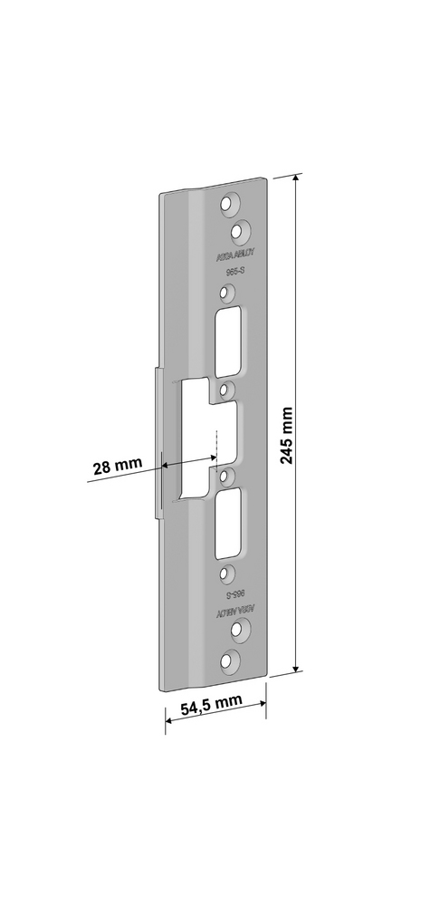 ASSA ABLOY 965S Stolpe for el. Sluttst. 900serien for SCHUCO ADS 65 HD