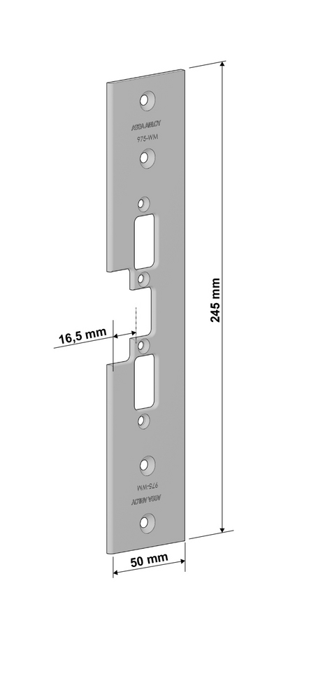 ASSA ABLOY 975WM Stolpe for el. Sluttst. i 900 serien for WICONA 75