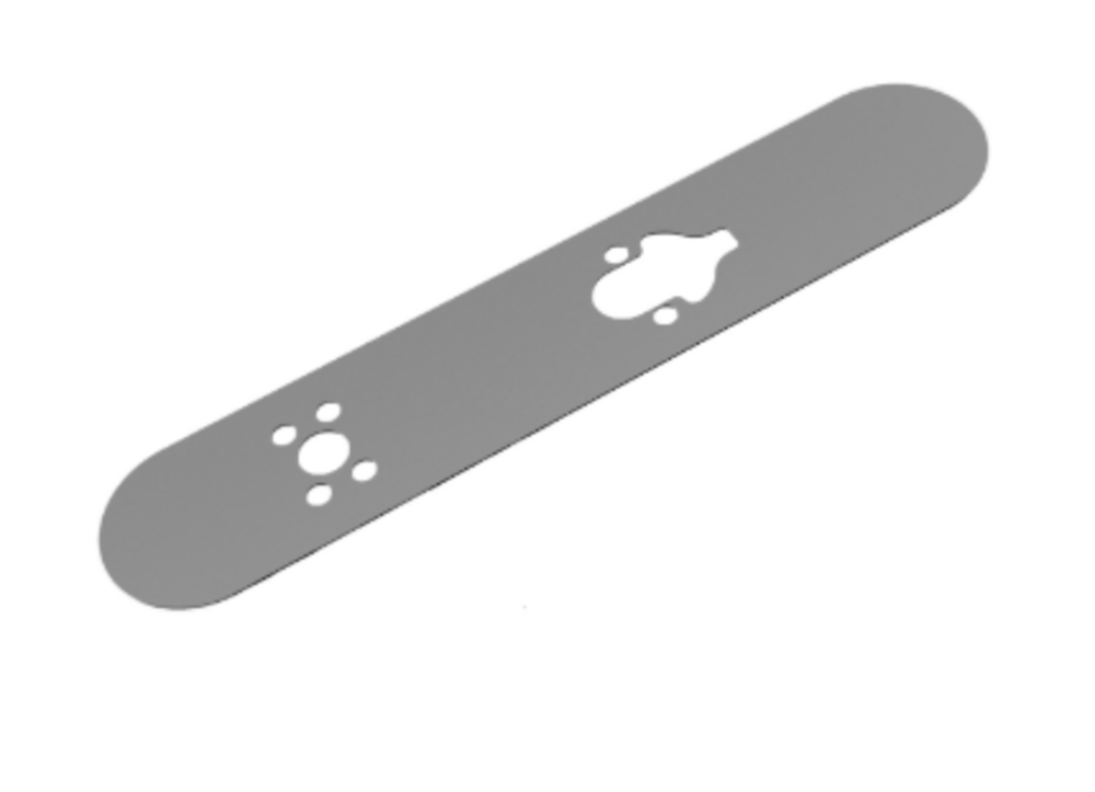 Underlagsskilt B=60mm sort(par)