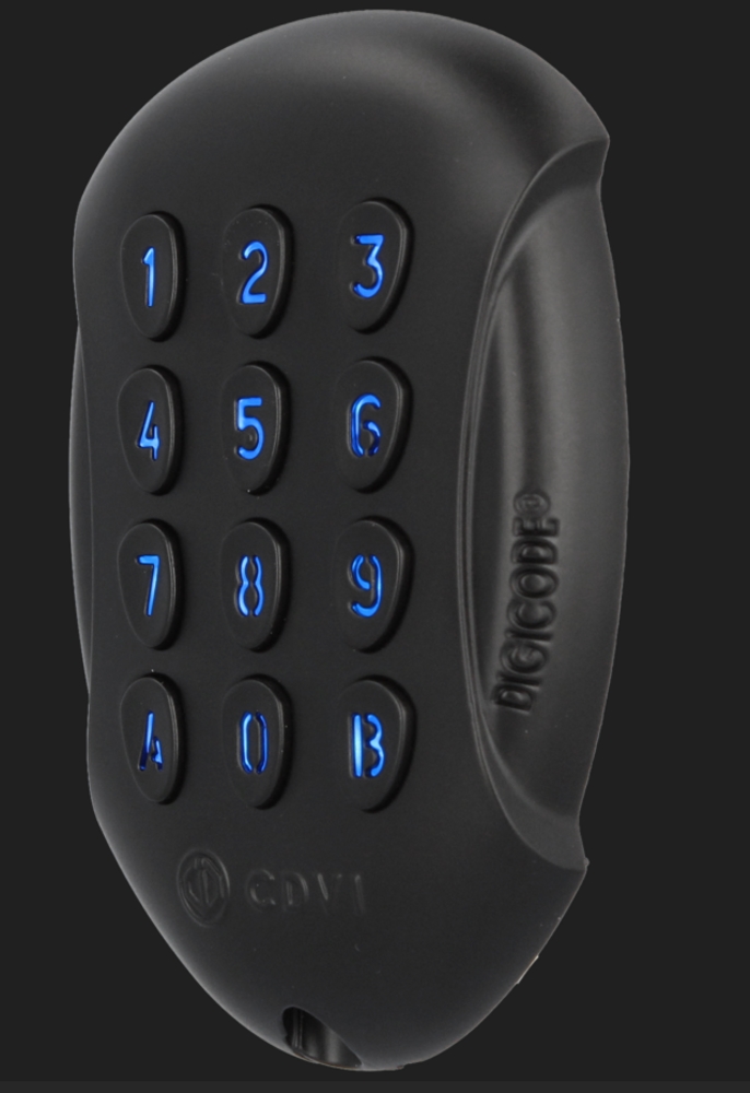 Vandalsikkert tastatur sort for    adgangskontroll (Wiegand-protokoll)