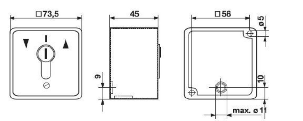 Nøkkelbryter Geba MS-APZ 1-1T/1    Enveis impuls(NO) u/sylinder