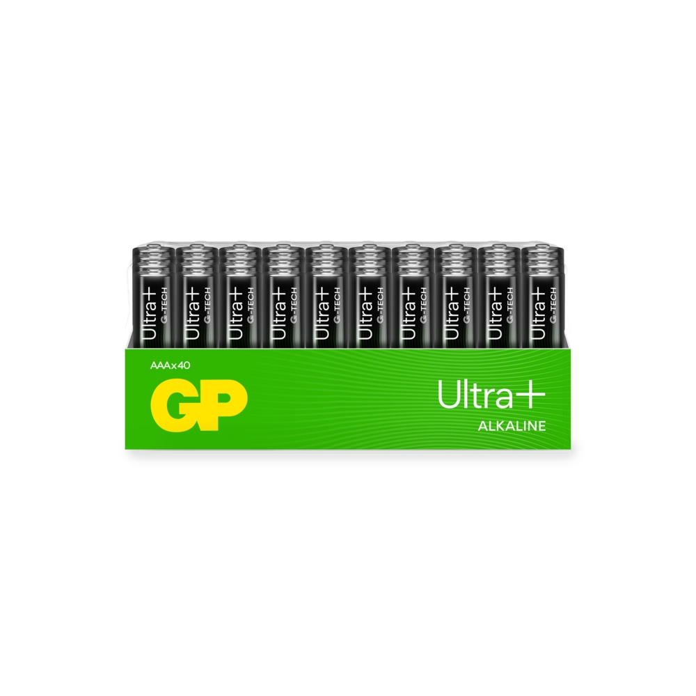 GP Ultra Plus Alkaline AAA-batteri,24AUP/LR 03, 40-pack