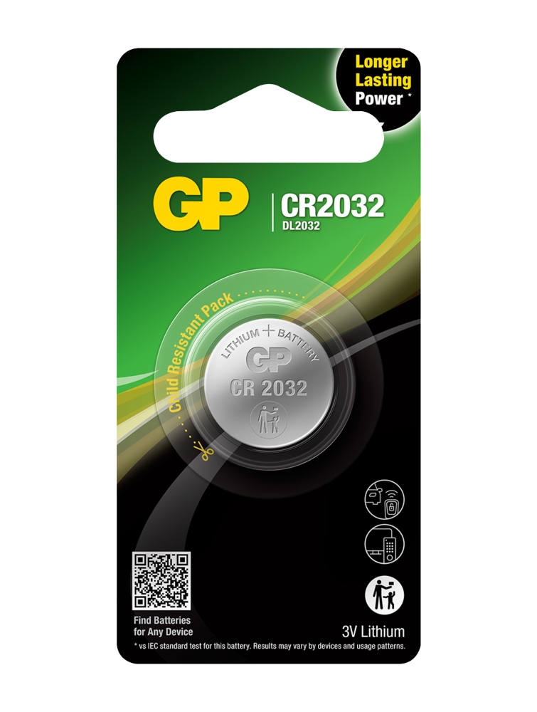 GP Lithium Cell CR 2032 1-pakk