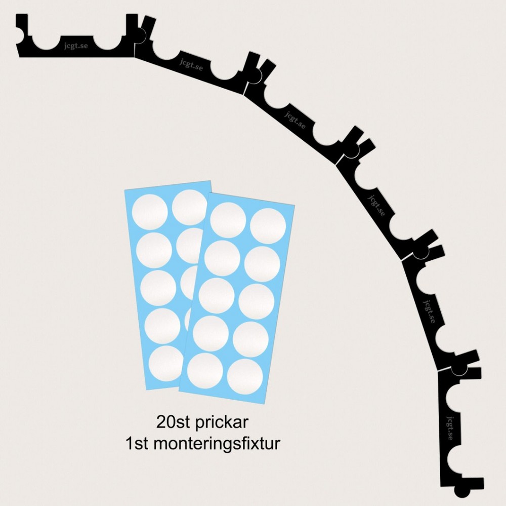 Kontrastmerker for gulv JCK5296    Hvit med mont. mal