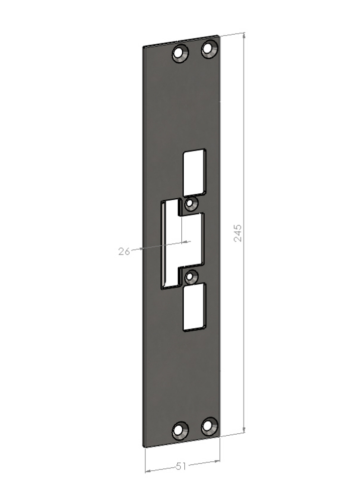 Monteringsstolpe SA31-26 flat      for ES17 og ES19