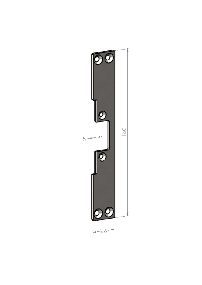 Monteringsstolpe SA35 flat         for ES17 og ES19