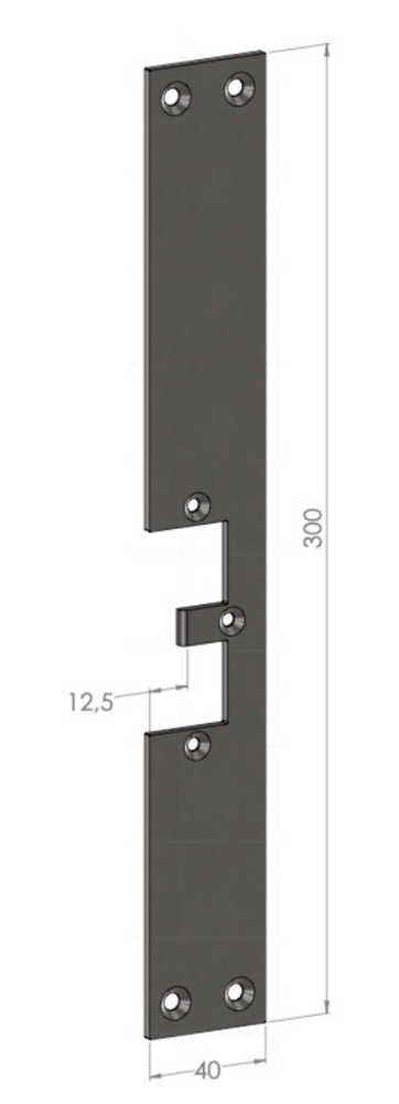 Monteringsstolpe SC22H flat        pløsemål 12,5mm. for ES22