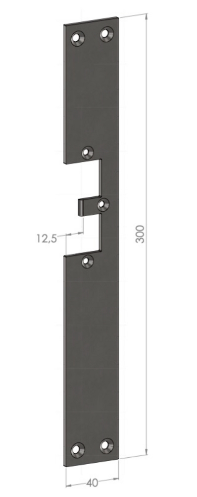 Monteringsstolpe SC22V flat        pløsemål 12,5mm. for ES22