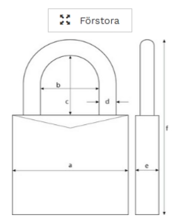 Hengelås 65/40 HB40 IP
