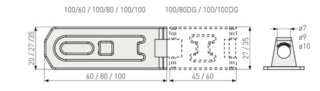 Haspe 100/80 Blister