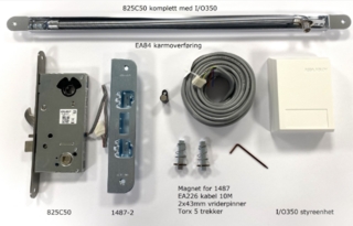 Velox 825C50 Hi-O Hybridlås        I/O boks-kabel-sluttstykke-magnet