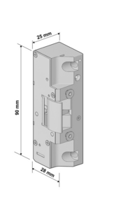 Elektrisk sluttstyk 940M Rettvendt m/mikro 12-24VDC