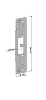 ASSA ABLOY 9986 Symmetrisk stolpe  for el. sluttst. 992M for SAPA 2086