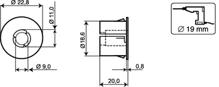 Plastadapter MC200S31 inf Ø22,8