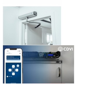 Slagdørsautomatikk CDVI DWSR102BT  med innebyggd radiomottaker