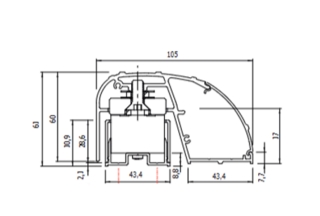 Håndtak med magnetlås 300kg
