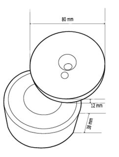 Magnetlås CDVI V250D80R 250kg rund utendørs