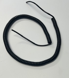 Spiralkabel for motorlås sort