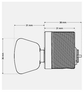 Knappvrider rund KC2572SL fkrm(crs)