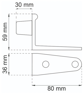 Dørstopper Habo 181 RFS m/30mm     gummidemper