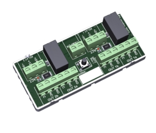 Relémodul 2x2 - 12/24VDC, skrutermiskrueterminaler