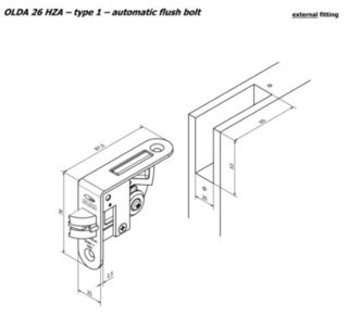 Automatisk kantskåte Olda 26 HZA   Type 1