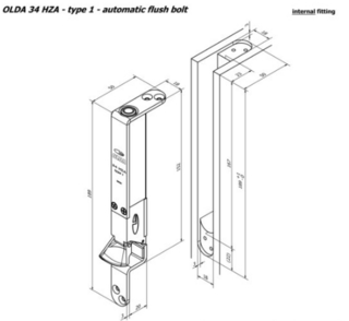 Automatisk kantskåte Olda 34 HZA   Type 1