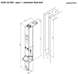 Automatisk kantskåte Olda 34 HZA   Type 1