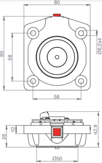 Dørholdermagnet DHUS 26 mm