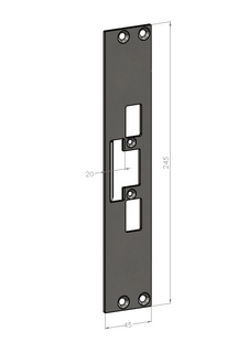 Monteringsstolpe SA31-20 flat      for ES17 og ES19