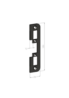 Monteringsstolpe SA64-12 flat      for ES17 og ES19