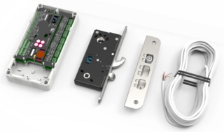 Motorlås 6600 komplett med sl.stk  107-2 u/karmoverføring